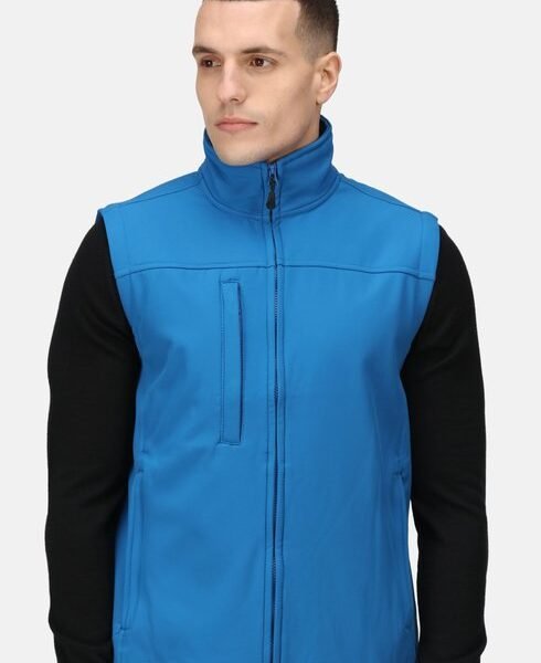 GILET UOMO DA LAVORO IN SOFTSHELL IDROREPELLENTE INTERNO IN PILE