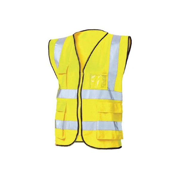 GILET ALTA VISIBILITA CON ZIP - GIALLO - FINE SERIE